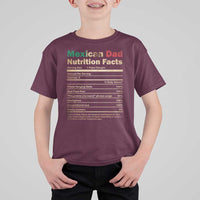Mexican Dad T Shirt For Kid Regalo Para Papa Nutrition Facts