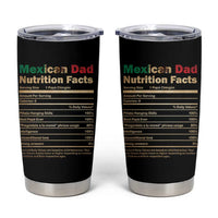 Mexican Dad Tumbler Cup Regalo Para Papa Nutrition Facts