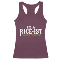 Rice Lover Racerback Tank Top Im a Rice-Ist Rice Asian Food Humor