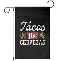 Tacos And Cervezas Garden Flag Mexican Food Beer Humor