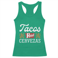 Tacos And Cervezas Racerback Tank Top Mexican Food Beer Humor