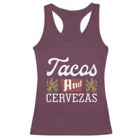 Tacos And Cervezas Racerback Tank Top Mexican Food Beer Humor