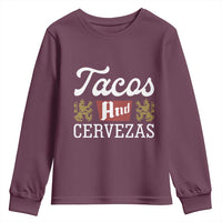 Tacos And Cervezas Youth Sweatshirt Mexican Food Beer Humor