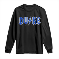 Vintage Duke Last Name Sports Style Long Sleeve Shirt Vintage Lightning Bold Gothic Font Graphic Basketball Fans