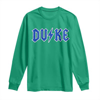 Vintage Duke Last Name Sports Style Long Sleeve Shirt Vintage Lightning Bold Gothic Font Graphic Basketball Fans