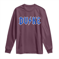 Vintage Duke Last Name Sports Style Long Sleeve Shirt Vintage Lightning Bold Gothic Font Graphic Basketball Fans