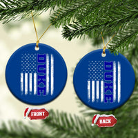 Vintage Duke Name American Flag Ceramic Ornament Retro Sport Basketball Fans