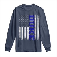 Vintage Duke Name American Flag Long Sleeve Shirt Retro Sport Basketball Fans