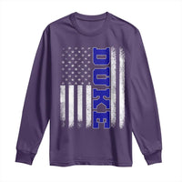 Vintage Duke Name American Flag Long Sleeve Shirt Retro Sport Basketball Fans