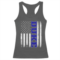 Vintage Duke Name American Flag Racerback Tank Top Retro Sport Basketball Fans