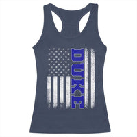 Vintage Duke Name American Flag Racerback Tank Top Retro Sport Basketball Fans