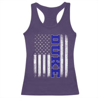 Vintage Duke Name American Flag Racerback Tank Top Retro Sport Basketball Fans