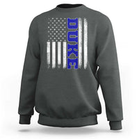 Vintage Duke Name American Flag Sweatshirt Retro Sport Basketball Fans