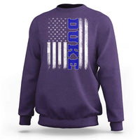 Vintage Duke Name American Flag Sweatshirt Retro Sport Basketball Fans