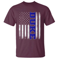 Vintage Duke Name American Flag T Shirt Retro Sport Basketball Fans