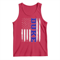 Vintage Duke Name American Flag Tank Top Retro Sport Basketball Fans