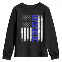 Vintage Duke Name American Flag Youth Sweatshirt Retro Sport Basketball Fans