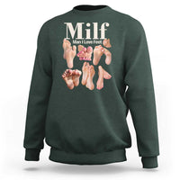 MILF Man I Love Feet Sweatshirt Funny Sexy Inappropriate Saying Quote