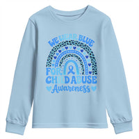 We Wear Blue Child Abuse Prevention Youth Sweatshirt