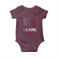 Da Pope Leo XIV Baby Onesie From America Chicago America US Flag