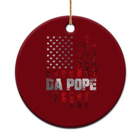 Da Pope Leo XIV Ceramic Ornament From America Chicago America US Flag - Wonder Print Shop