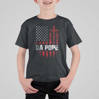Da Pope Leo XIV T Shirt For Kid From America Chicago America US Flag