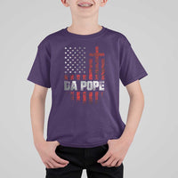 Da Pope Leo XIV T Shirt For Kid From America Chicago America US Flag