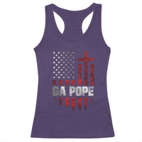 Da Pope Leo XIV Racerback Tank Top From America Chicago America US Flag