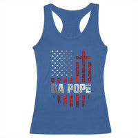 Da Pope Leo XIV Racerback Tank Top From America Chicago America US Flag