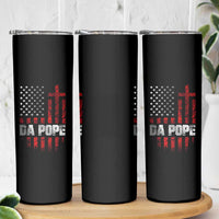 Da Pope Leo XIV Skinny Tumbler From America Chicago America US Flag