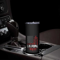 Da Pope Leo XIV Skinny Tumbler From America Chicago America US Flag