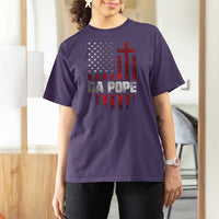 Da Pope Leo XIV T Shirt For Women From America Chicago America US Flag