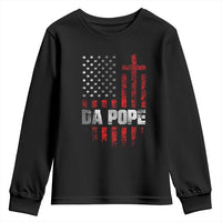 Da Pope Leo XIV Youth Sweatshirt From America Chicago America US Flag