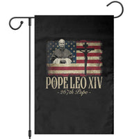 Da Pope Leo XIV Garden Flag From America Chicago USA Flag Cross - Wonder Print Shop