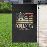 Da Pope Leo XIV Garden Flag From America Chicago USA Flag Cross - Wonder Print Shop
