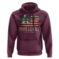 Da Pope Leo XIV Hoodie From America Chicago USA Flag Cross