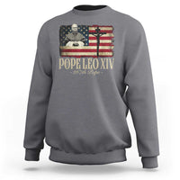 Da Pope Leo XIV Sweatshirt From America Chicago USA Flag Cross