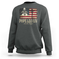 Da Pope Leo XIV Sweatshirt From America Chicago USA Flag Cross