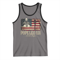 Da Pope Leo XIV Tank Top From America Chicago USA Flag Cross