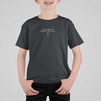 God Bless Pope Leo XIV T Shirt For Kid Cross Subtle Minimal Religious Faith