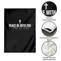 Pope Leo XIV Garden Flag Peace Be With You All Catholic Church Subtle Cross - Wonder Print Shop