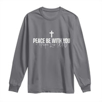 Pope Leo XIV Long Sleeve Shirt Peace Be With You All Catholic Church Subtle Cross