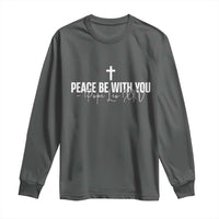 Pope Leo XIV Long Sleeve Shirt Peace Be With You All Catholic Church Subtle Cross
