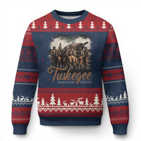 Tuskegee Airmen Ugly Christmas Sweater African American Heroes WW2 Tribute Black History Month - Wonder Print Shop