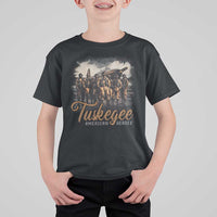 Tuskegee Airmen T Shirt For Kid African American Heroes WW2 Tribute Black History Month - Wonder Print Shop