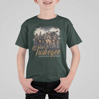 Tuskegee Airmen T Shirt For Kid African American Heroes WW2 Tribute Black History Month - Wonder Print Shop