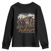 Tuskegee Airmen Youth Sweatshirt African American Heroes WW2 Tribute Black History Month - Wonder Print Shop