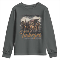 Tuskegee Airmen Youth Sweatshirt African American Heroes WW2 Tribute Black History Month - Wonder Print Shop