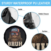 Bruh Bigfoot Merica Spare Tire Cover American Flag Patriotic 4th Of July - Wonder Print Shop