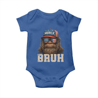Bruh Bigfoot Merica Baby Onesie American Flag Patriotic 4th Of July - Wonder Print Shop